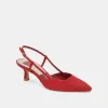 ODELA WIDE HEELS CRIMSON SUEDE sold by Dolce Vita