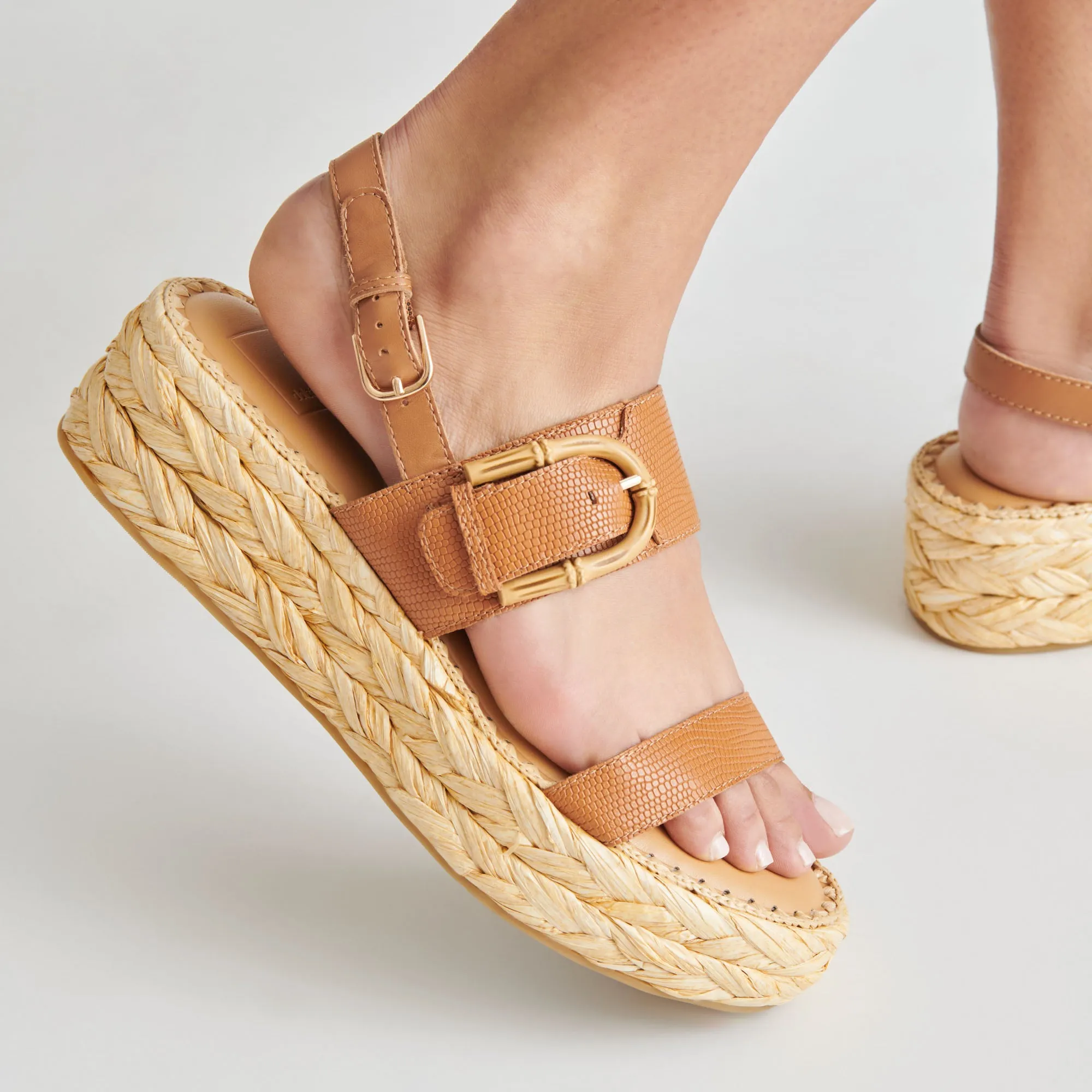 CHERA SANDALS TAN EMBOSSED LEATHER sold by Dolce Vita product image thumbnail 4