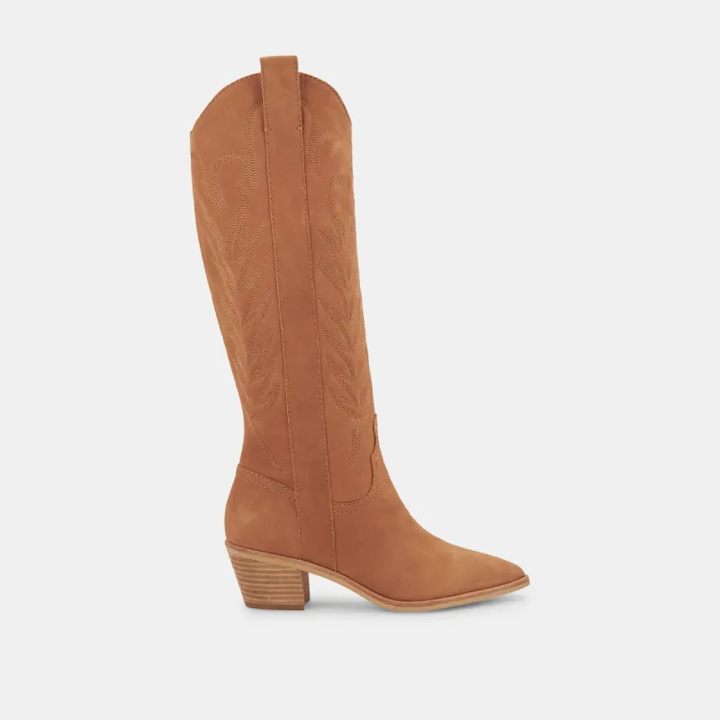 SOLEI BOOTS WHISKEY NUBUCK sold by Dolce Vita