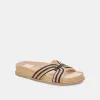 SELDA WIDE SANDALS NATURAL BLACK RAFFIA sold by Dolce Vita