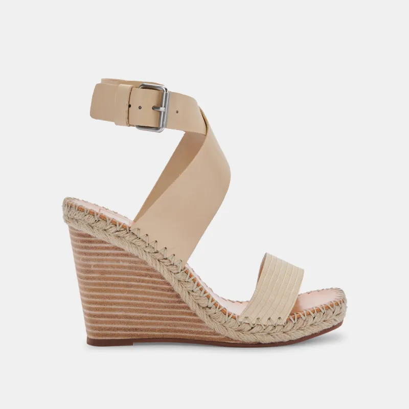 NEZZA WEDGES VANILLA LEATHER sold by Dolce Vita