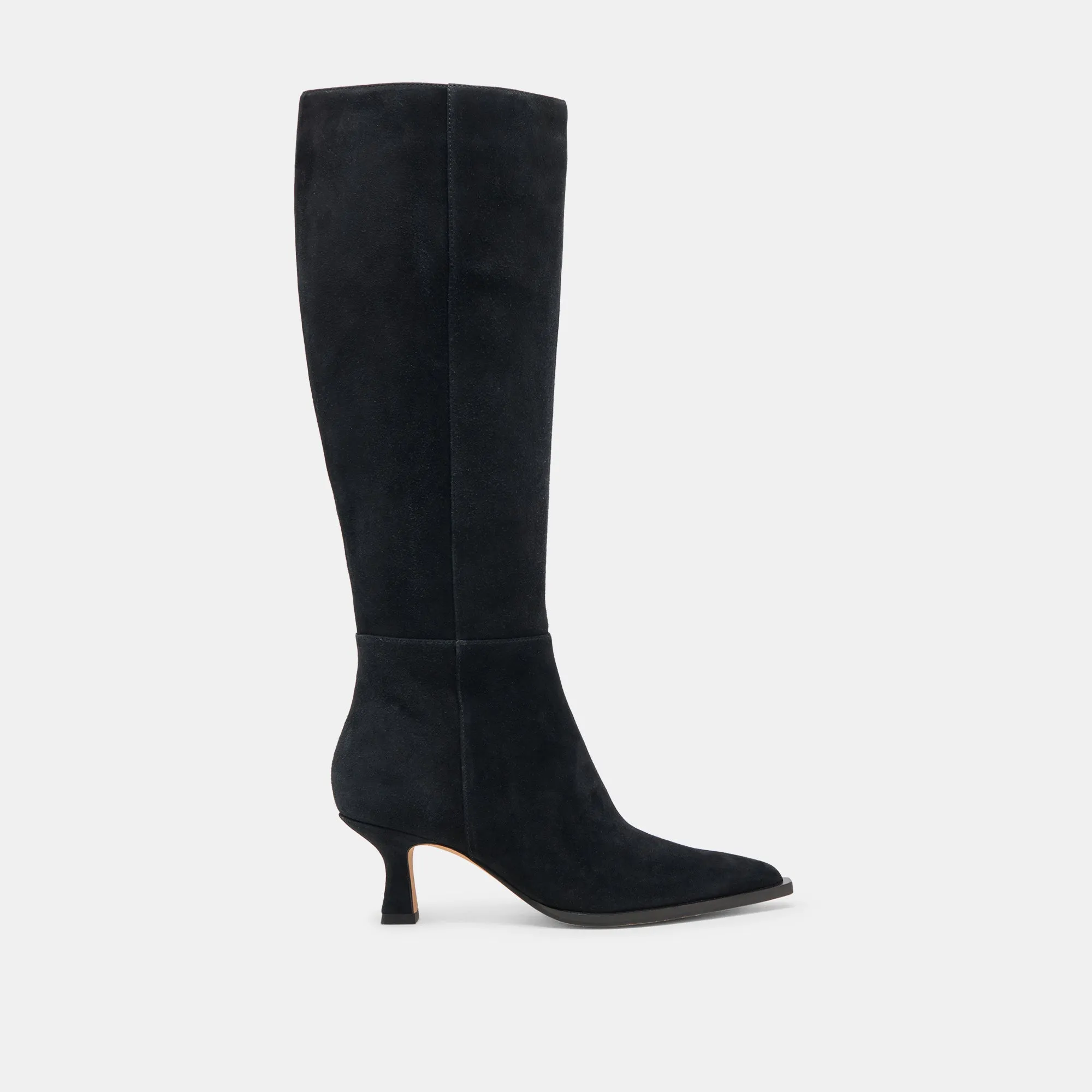 AUGGIE WIDE CALF BOOTS ONYX SUEDE sold by Dolce Vita