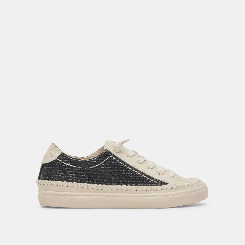 ZOLEN SNEAKERS BLACK WOVEN sold by Dolce Vita