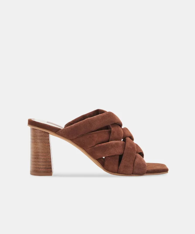 POIRA HEELS ESPRESSO SUEDE re:vita sold by Dolce Vita