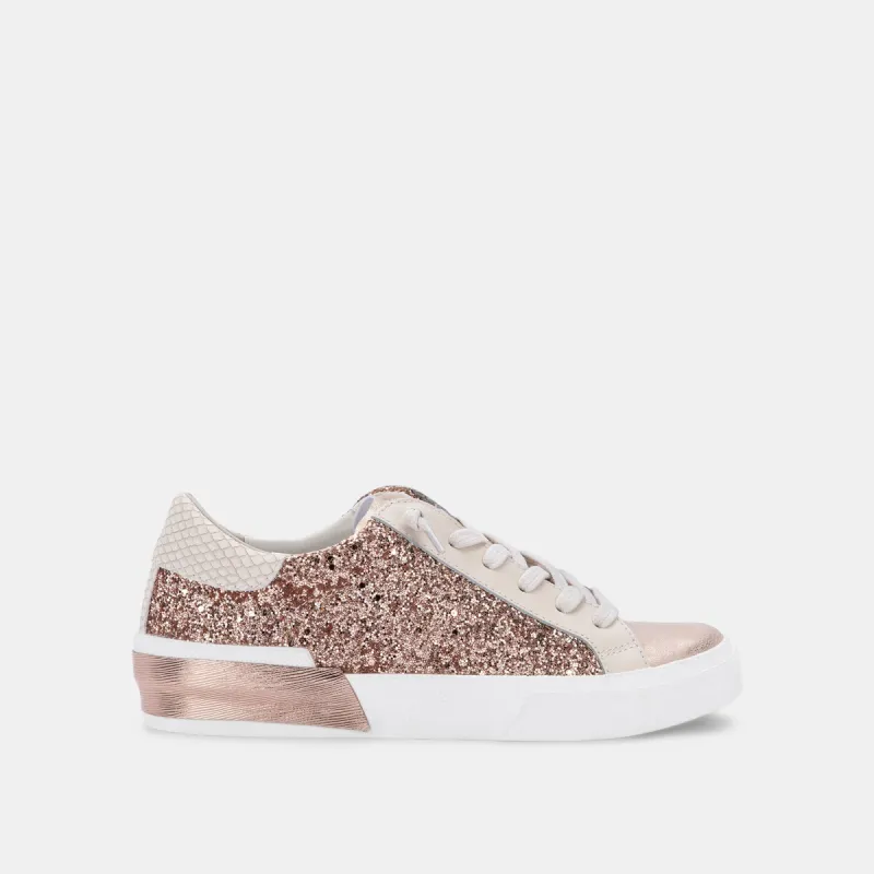 ZINA SNEAKERS ROSE GOLD GLITTER sold by Dolce Vita