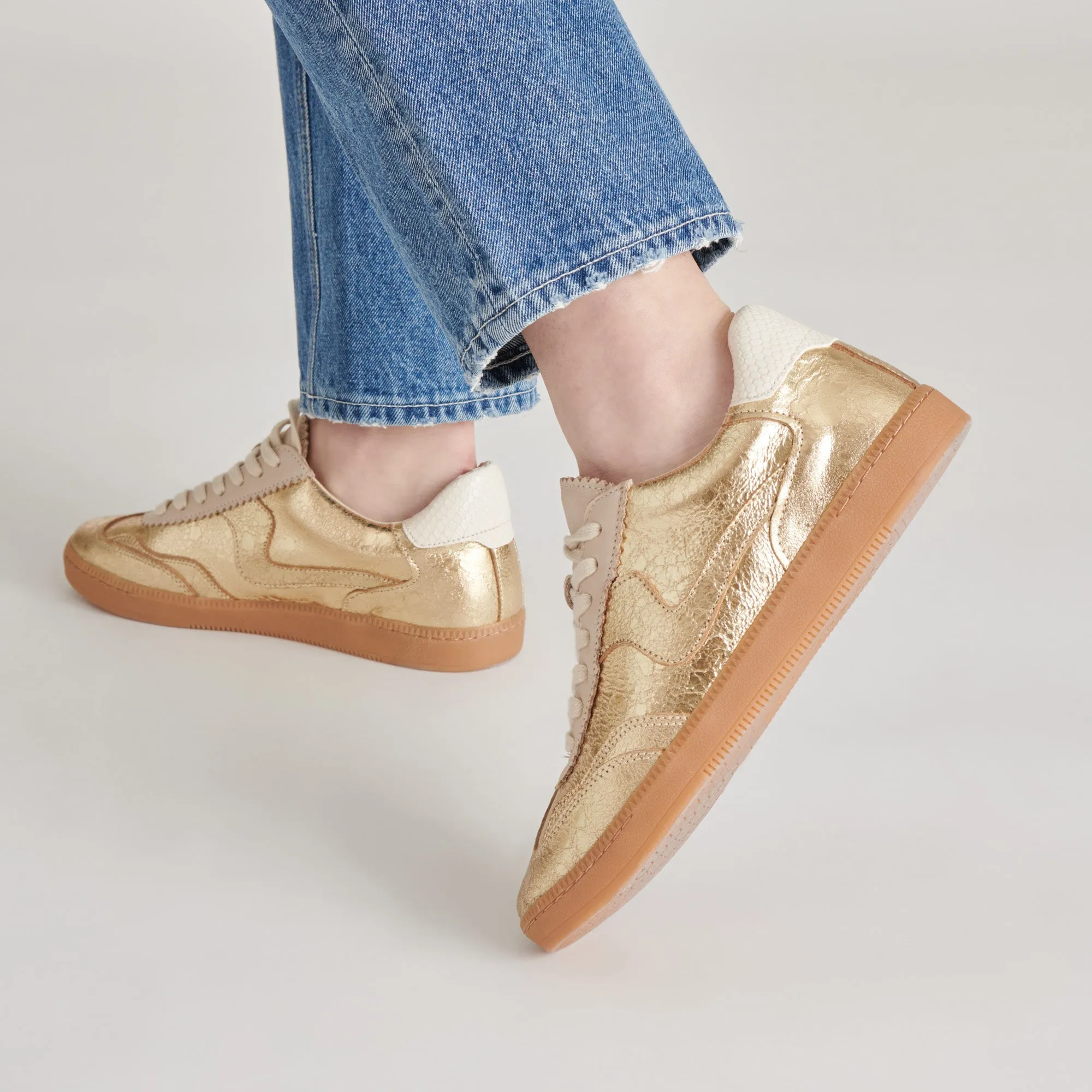 NOTICE SNEAKERS GOLD DISTRESSED LEATHER - re:vita sold by Dolce Vita product image thumbnail 2