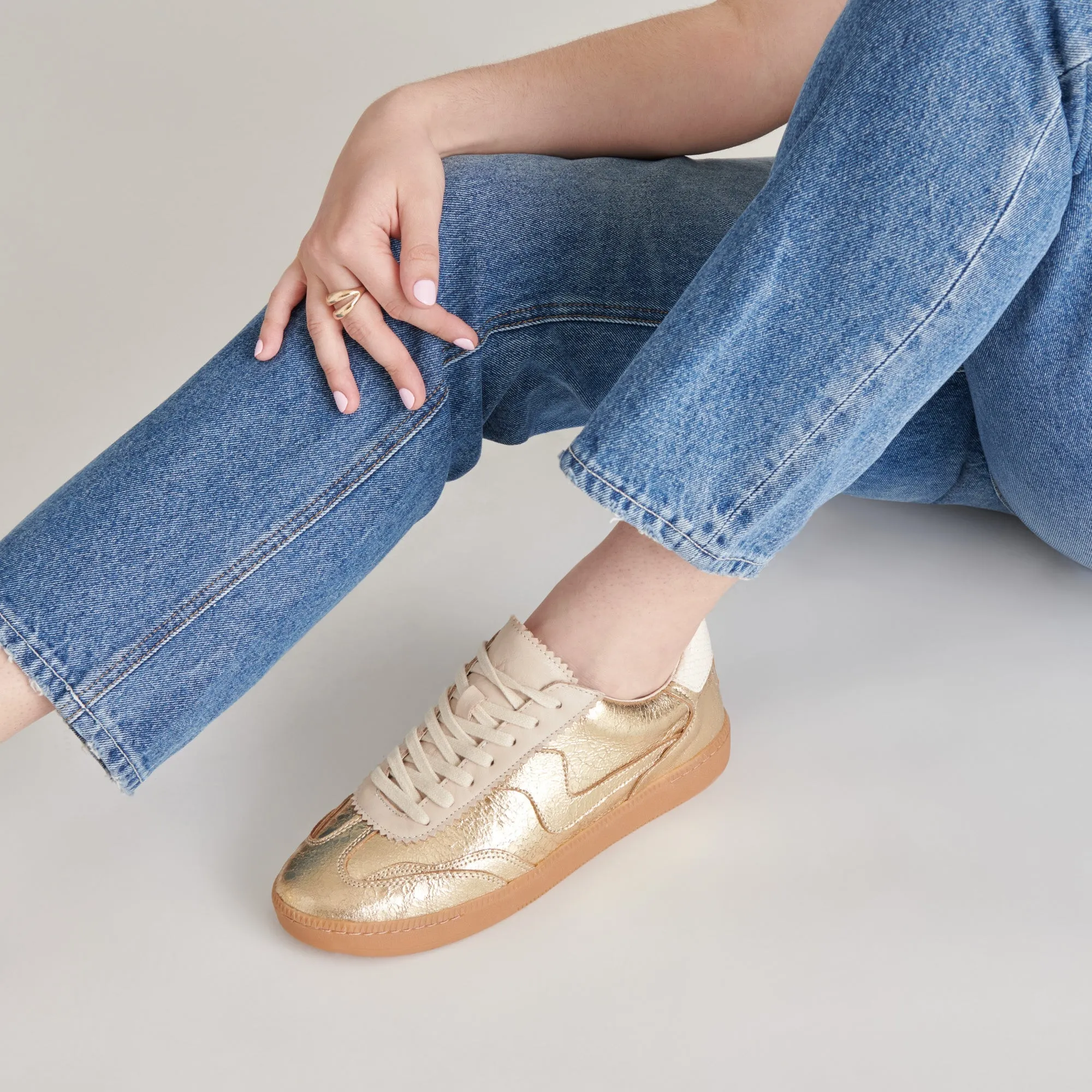 NOTICE SNEAKERS GOLD DISTRESSED LEATHER - re:vita sold by Dolce Vita product image thumbnail 4
