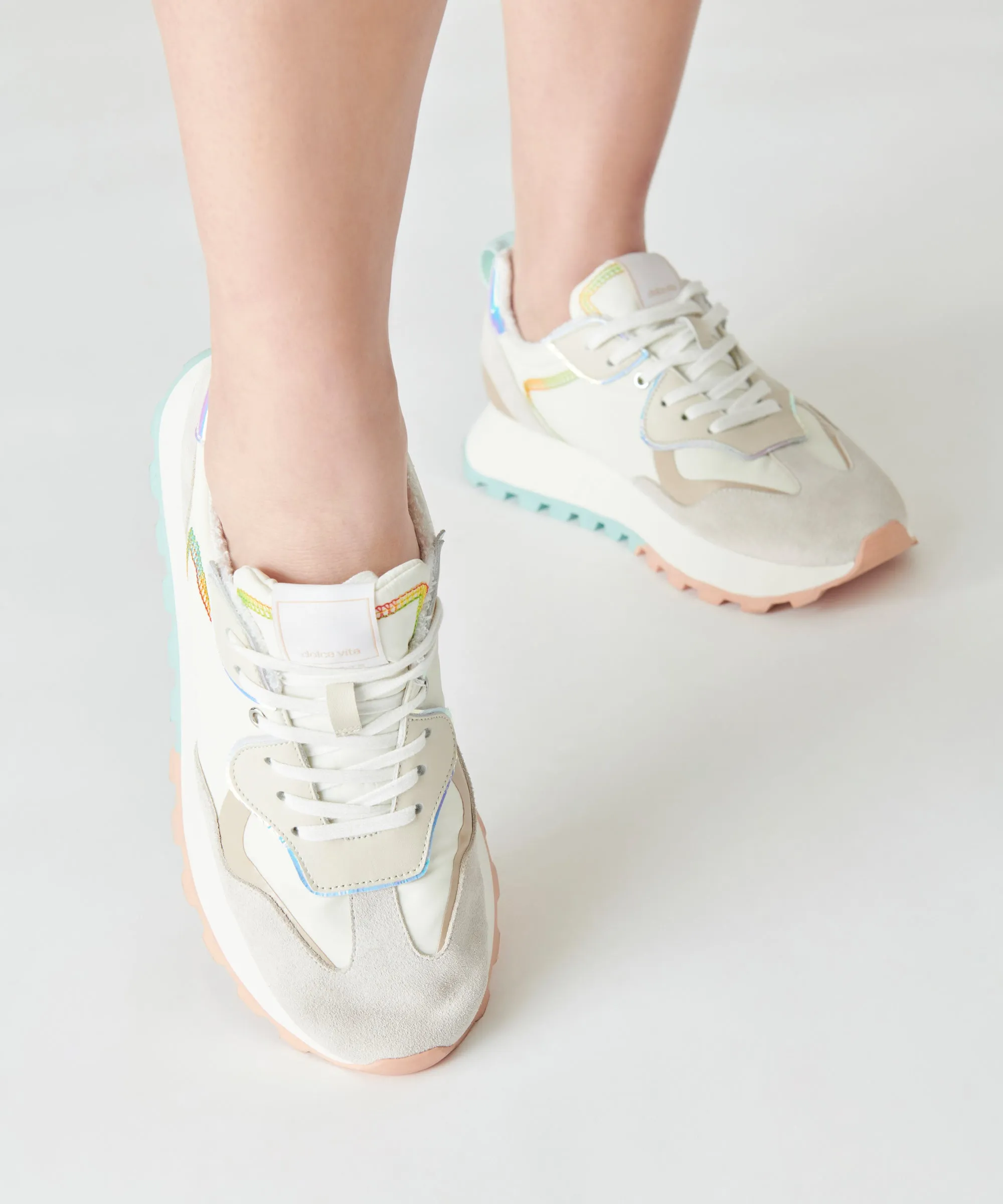 DOLCE VITA x GREATS REUBIN PRIDE SNEAKERS WHITE MULTI SUEDE sold by Dolce Vita product image thumbnail 4