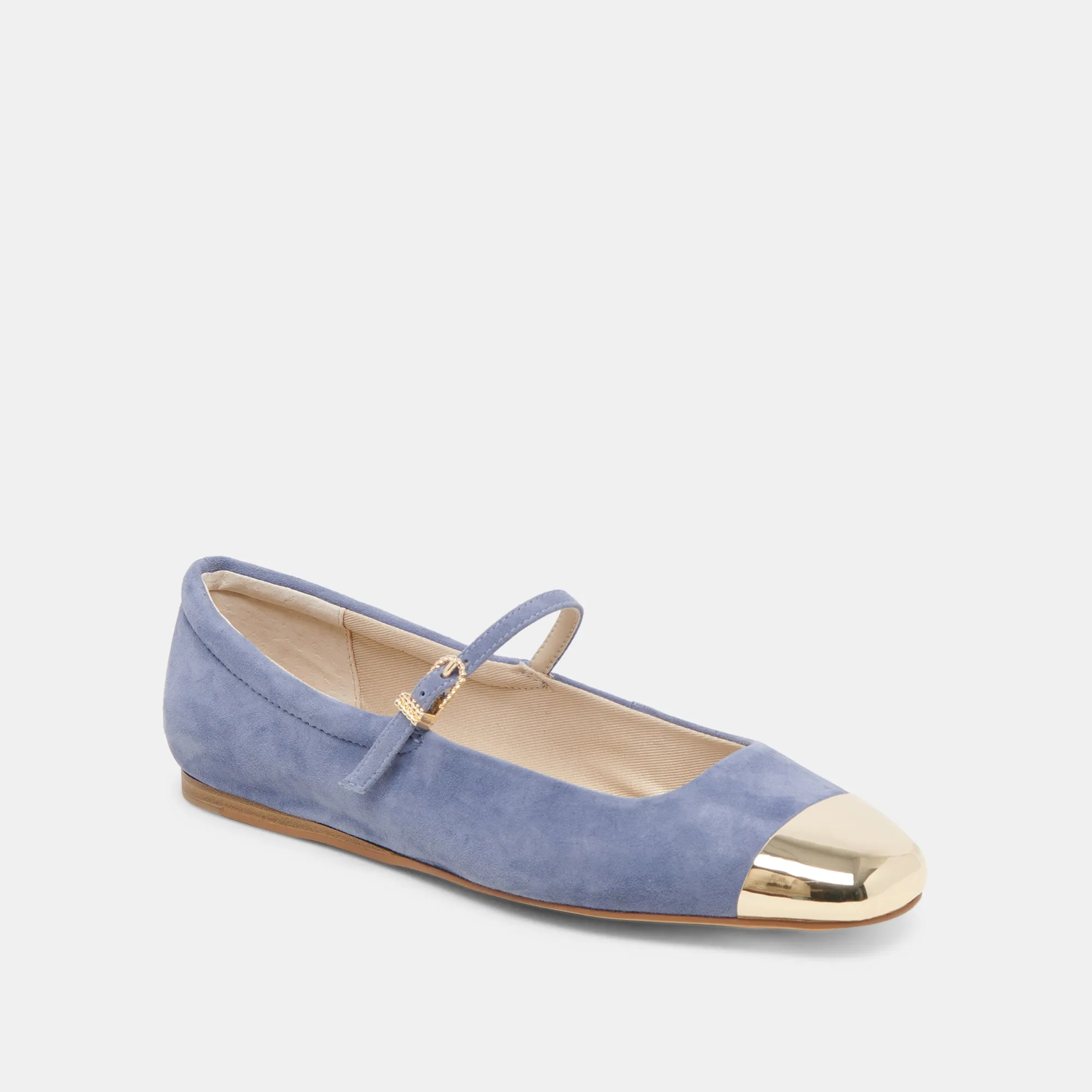 REYES TOE CAP BALLET FLATS BLUEBELL SUEDE sold by Dolce Vita product image thumbnail 3