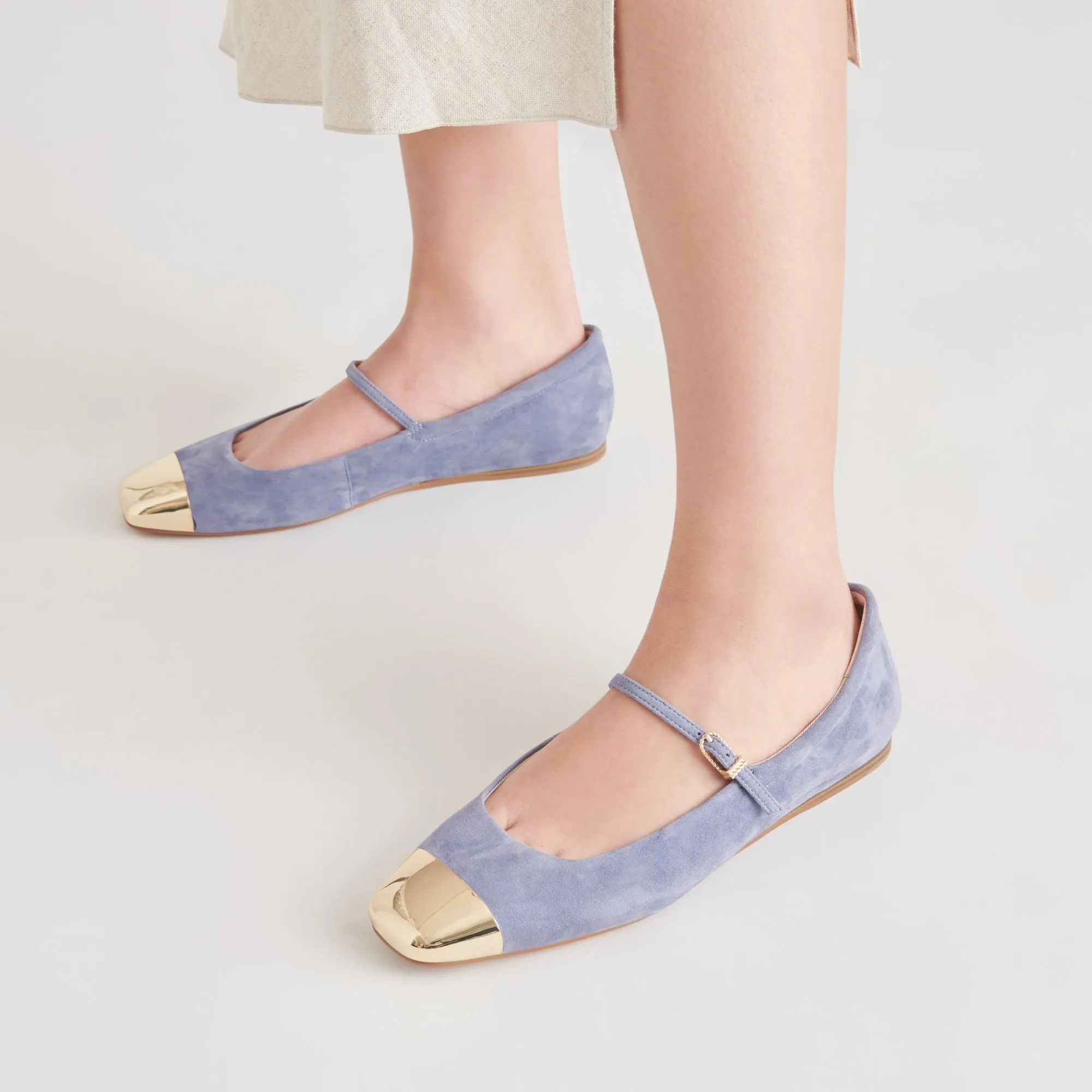 REYES TOE CAP BALLET FLATS BLUEBELL SUEDE sold by Dolce Vita product image thumbnail 2