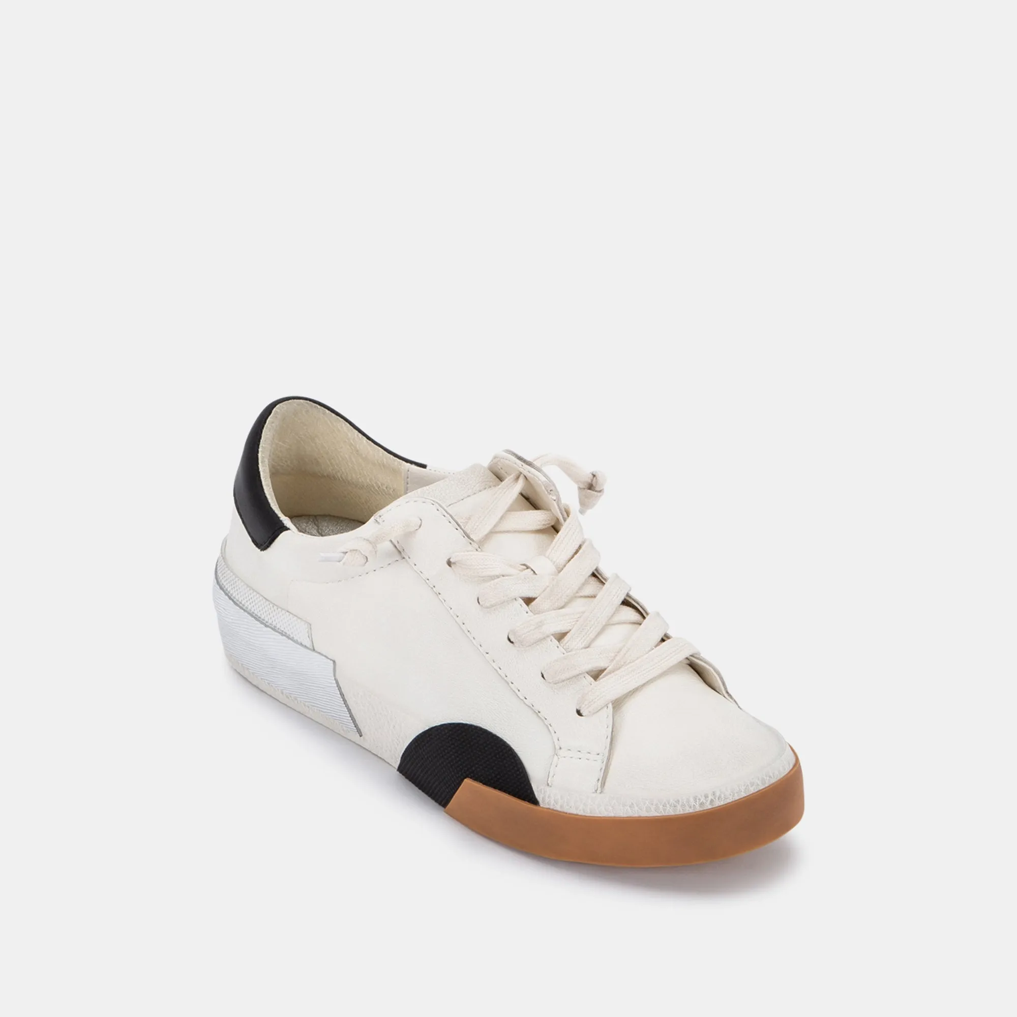 ZINA WIDE SNEAKERS WHITE BLACK LEATHER sold by Dolce Vita product image thumbnail 3