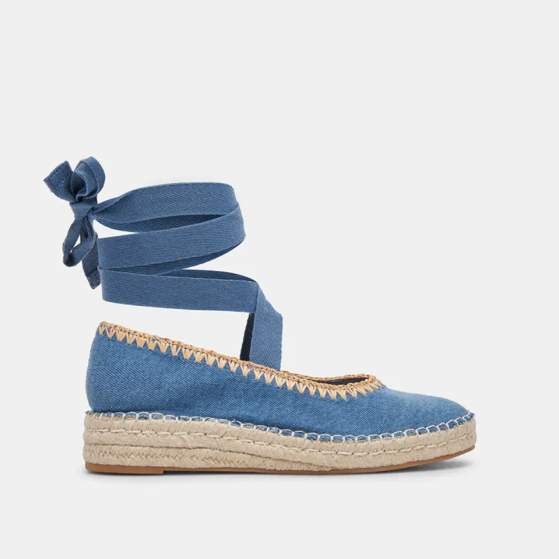 MORGAN FLATS BLUE DENIM sold by Dolce Vita