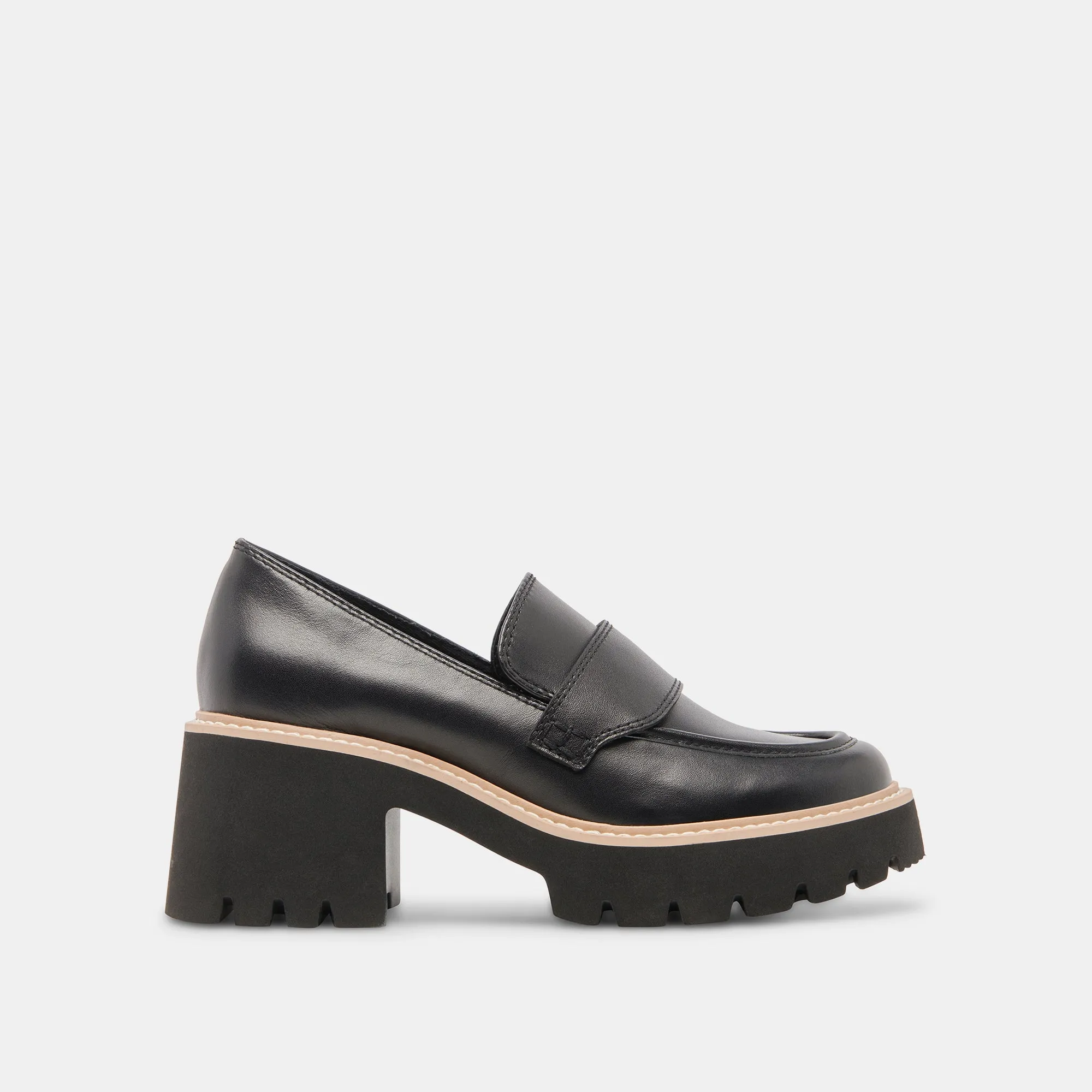 HALONA LOAFERS ONYX LEATHER sold by Dolce Vita