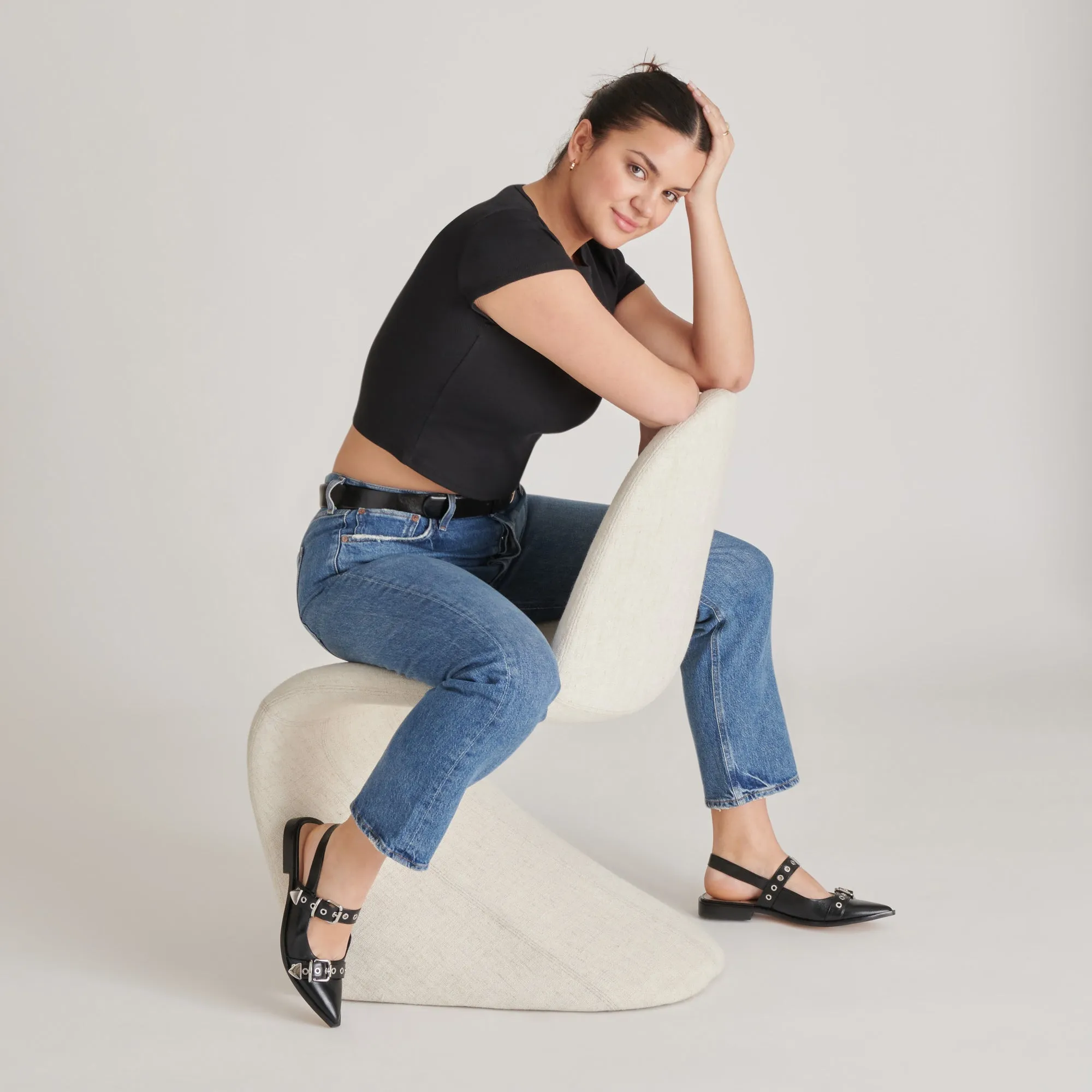 LABELL FLATS MIDNIGHT CRINKLE PATENT sold by Dolce Vita product image thumbnail 4