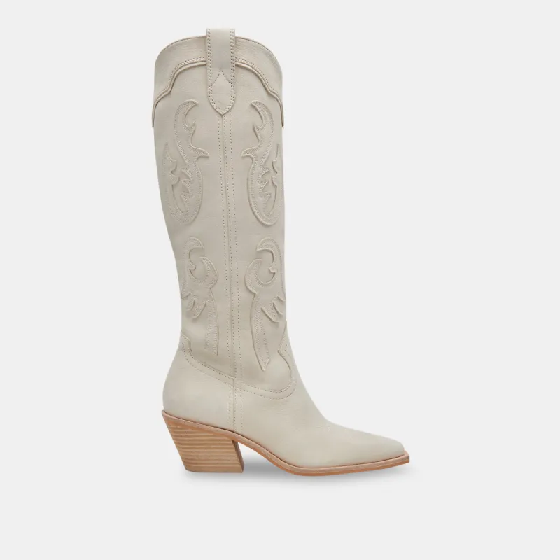 SAMSIN BOOTS IVORY NUBUCK sold by Dolce Vita