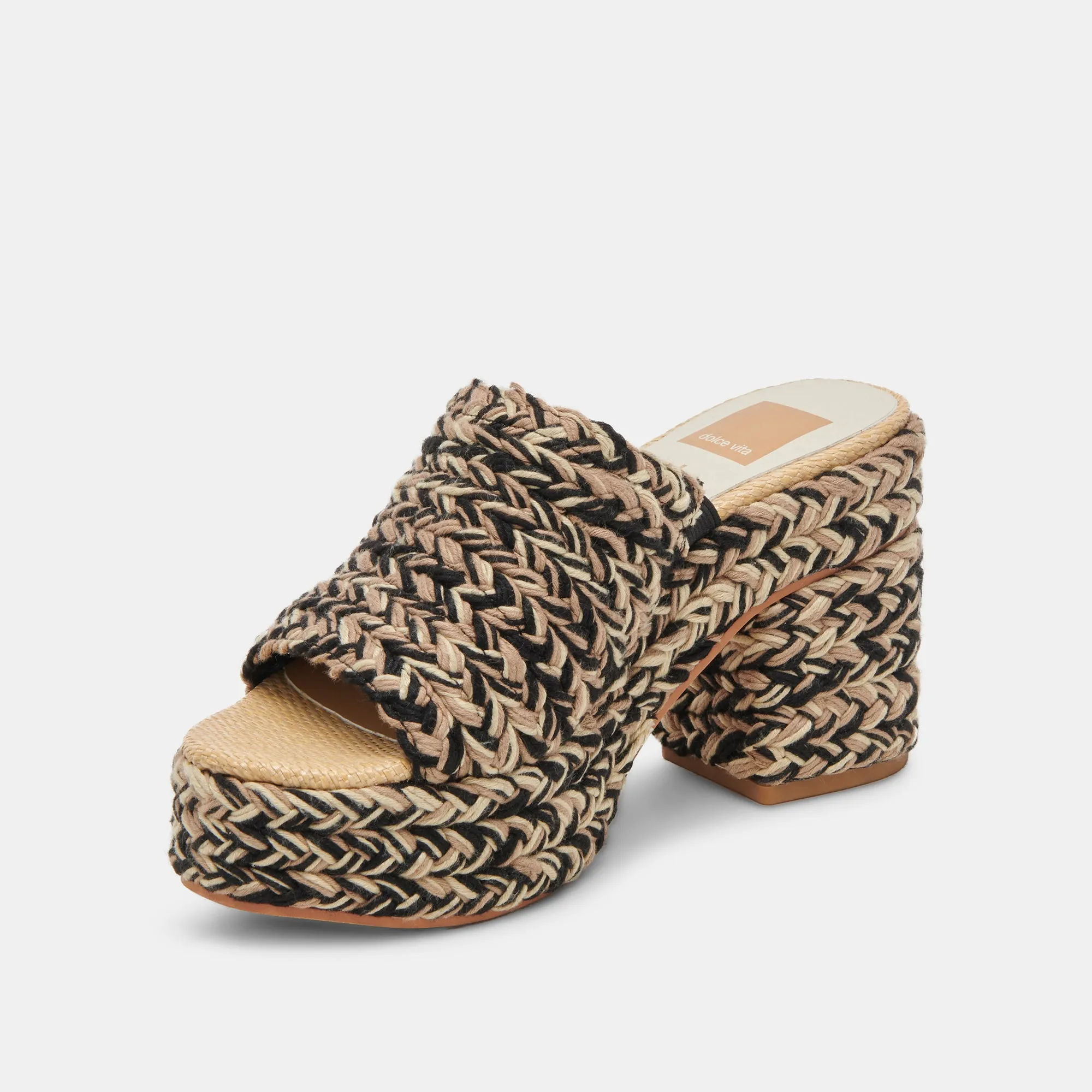 LADY HEELS BLACK MULTI WOVEN sold by Dolce Vita product image thumbnail 4