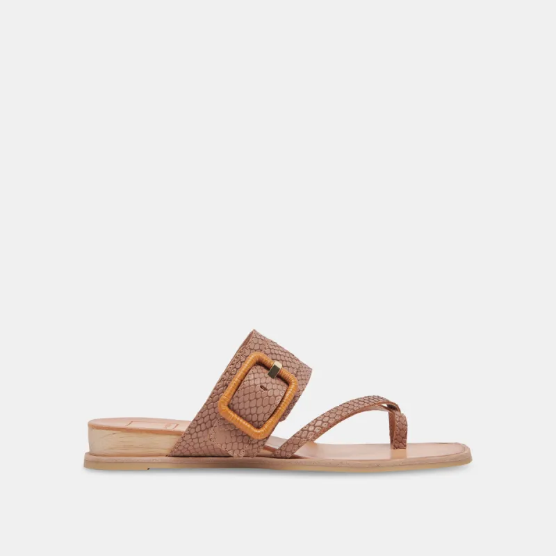 PERRIS SANDALS CAFE EMBOSSED LEATHER sold by Dolce Vita