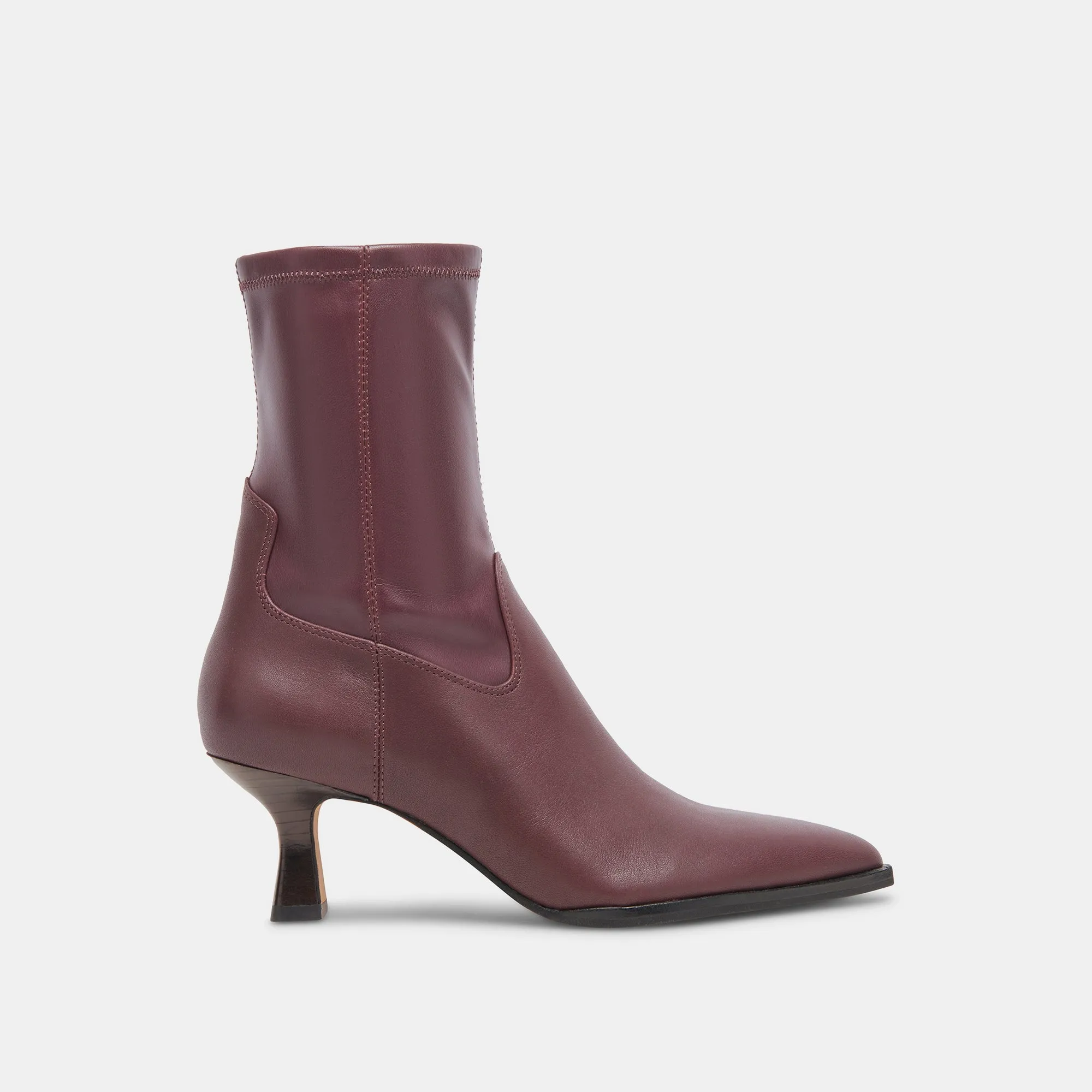 ARYA WIDE CALF BOOTS WINE LEATHER sold by Dolce Vita