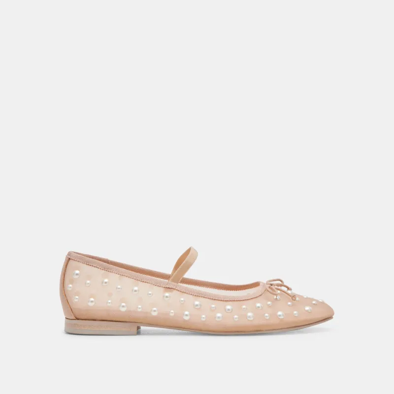 CADEL PEARL BALLET FLATS BLUSH MESH sold by Dolce Vita