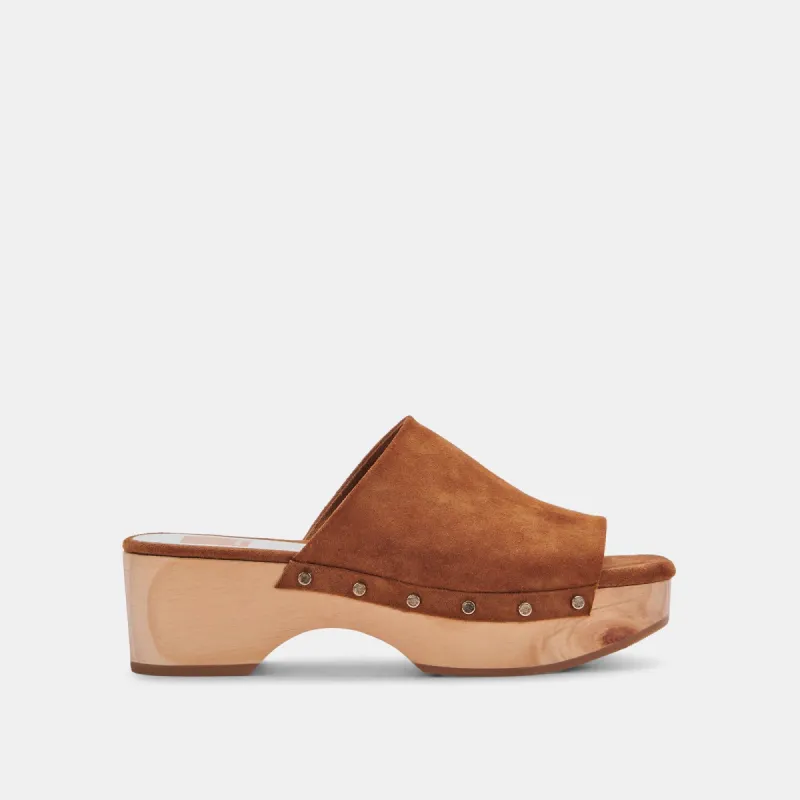 DORADO MULES SADDLE SUEDE sold by Dolce Vita