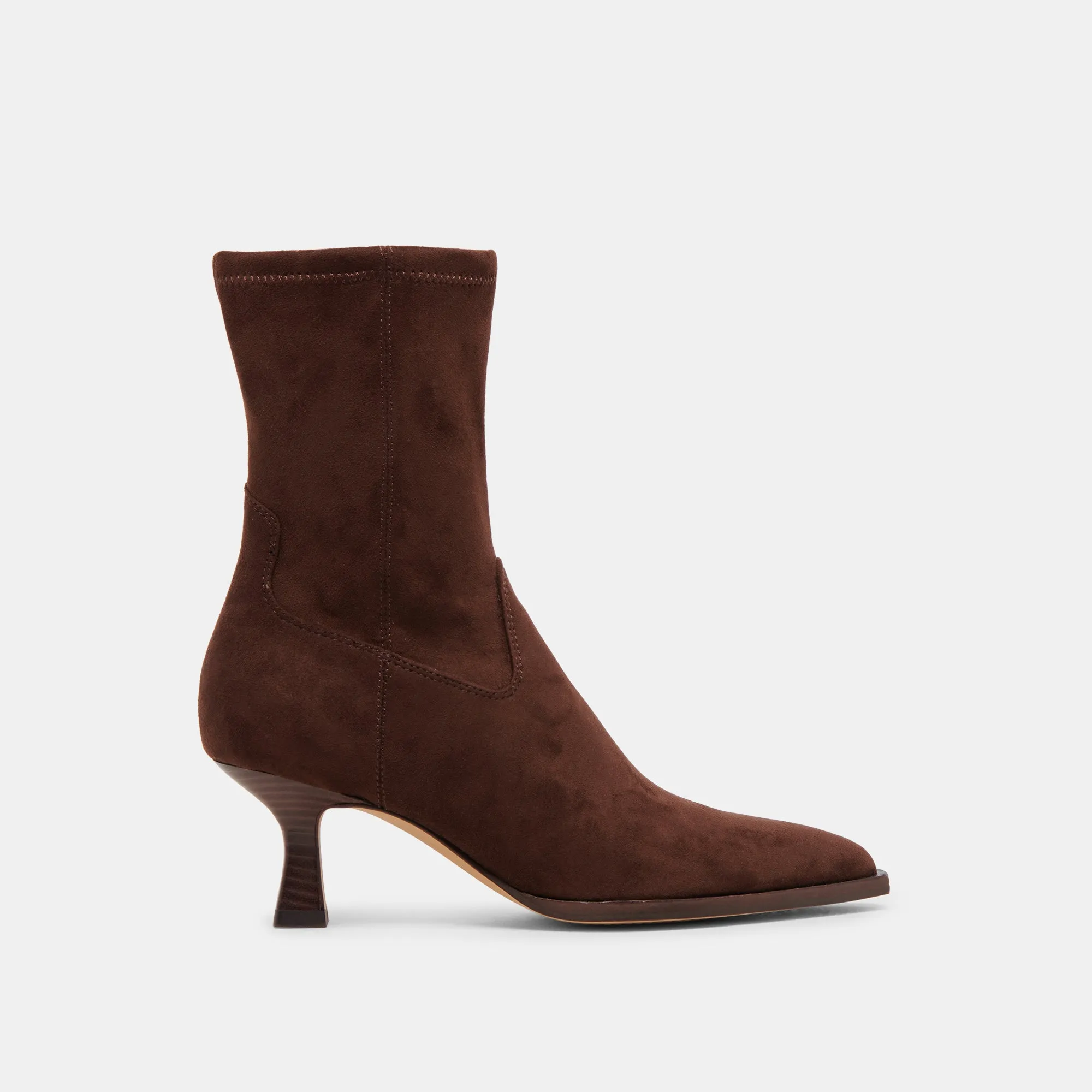 ARYA WIDE CALF BOOTS DK BROWN STELLA SUEDE sold by Dolce Vita