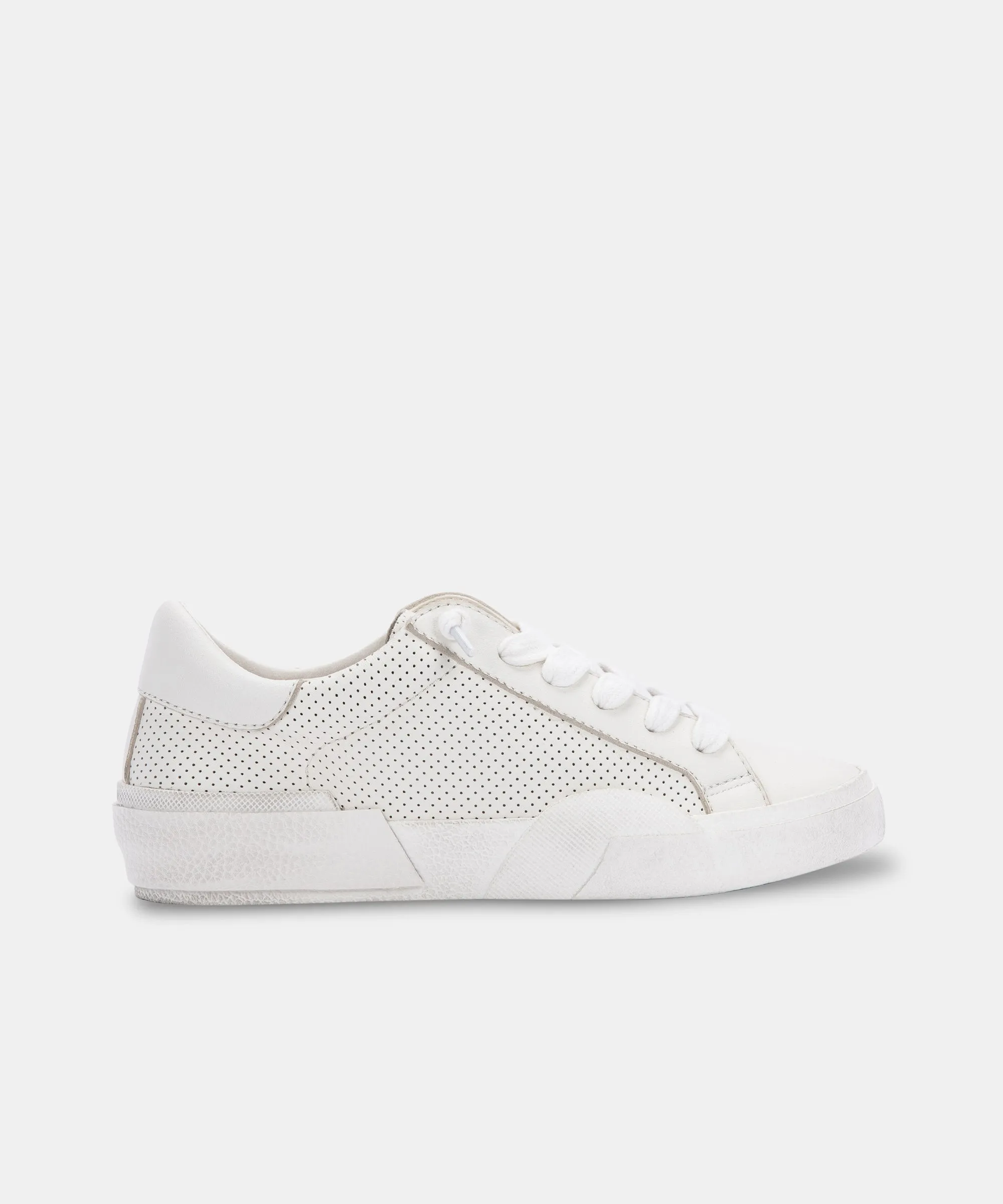 ZINA SNEAKERS WHITE PERFORATED LEATHER sold by Dolce Vita