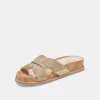 SELDA SANDALS GOLD RAFFIA - re:vita sold by Dolce Vita