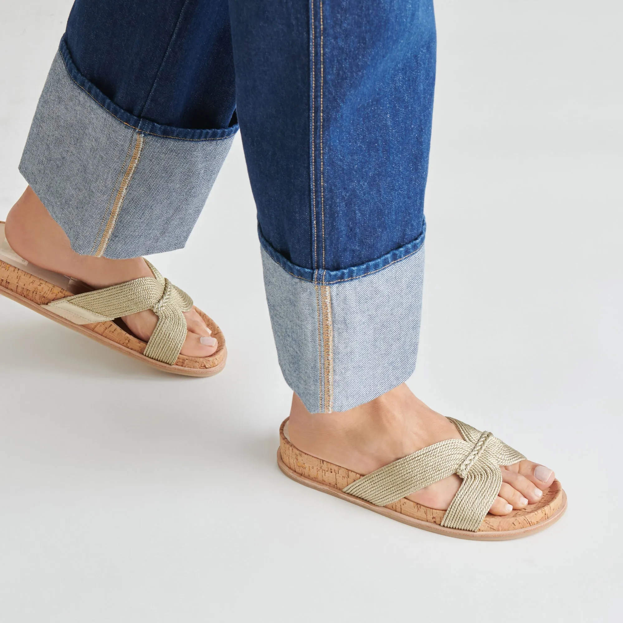 SELDA SANDALS GOLD RAFFIA - re:vita sold by Dolce Vita product image thumbnail 2