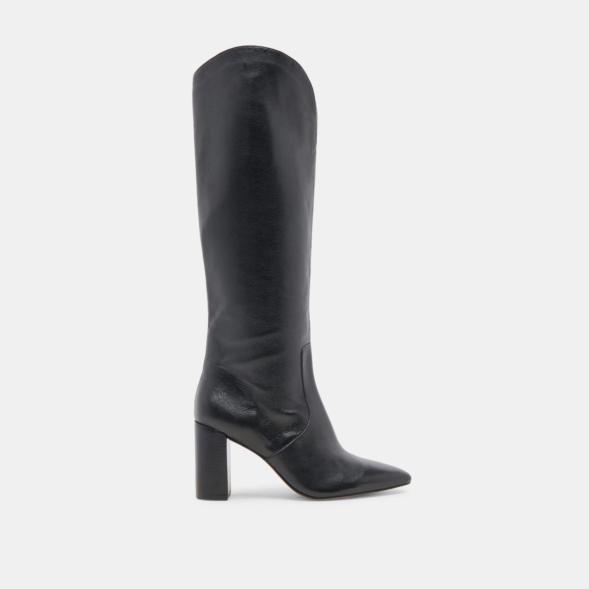 NEDI WIDE CALF BOOTS BLACK LEATHER sold by Dolce Vita