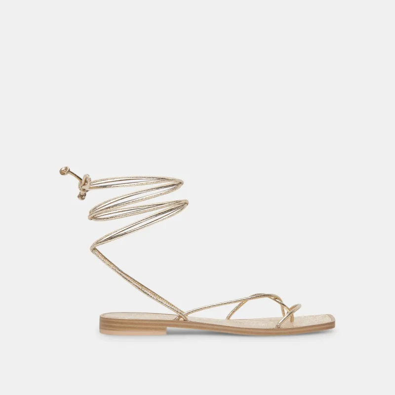 IVETTE SANDALS GOLD METALLIC STELLA sold by Dolce Vita