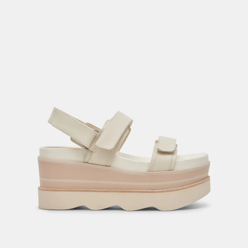 IZAK SANDALS IVORY LEATHER sold by Dolce Vita
