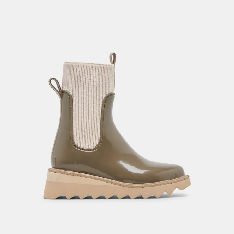 TROPIC H2O BOOTS DK MOSS PATENT STELLA sold by Dolce Vita