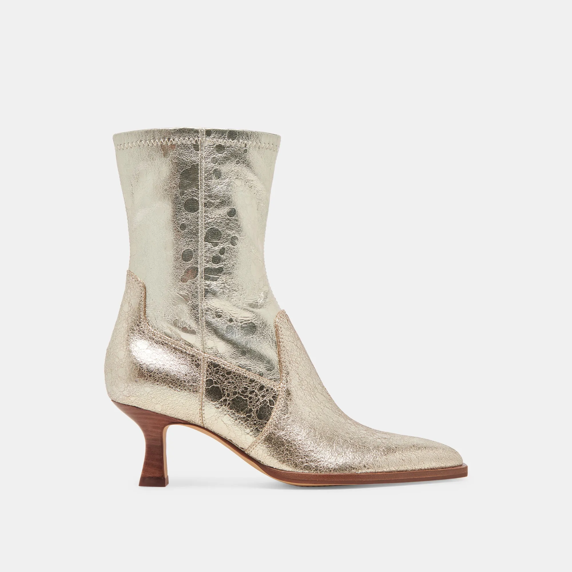 ARYA BOOTS LIGHT GOLD DISTRESSED LEATHER sold by Dolce Vita