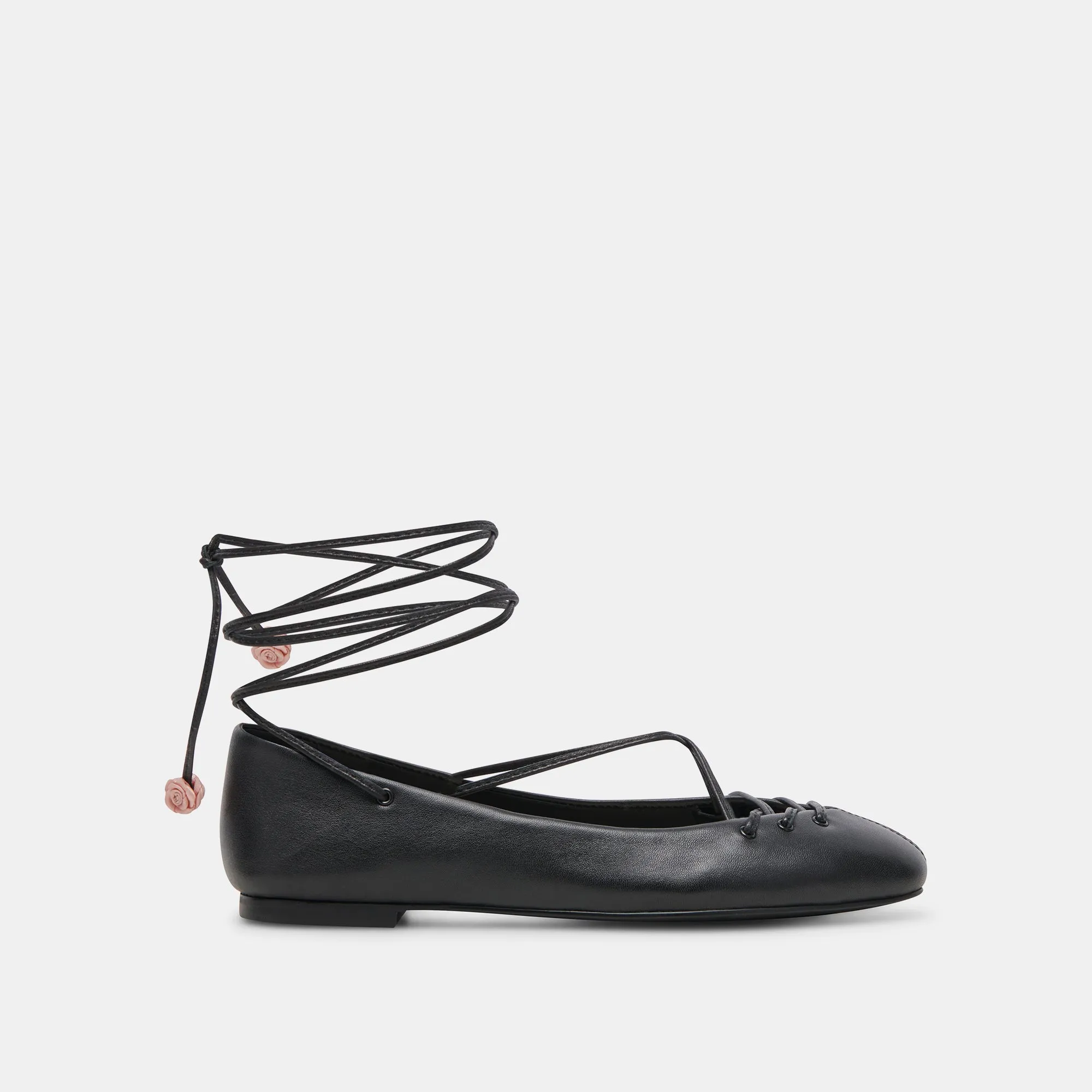 BEATE BALLET FLATS BLACK LEATHER sold by Dolce Vita
