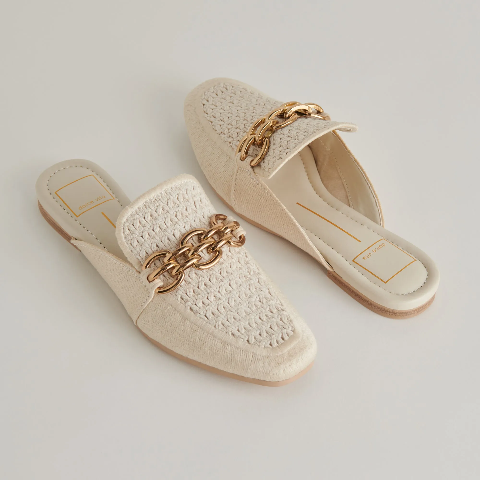 SOLINA FLATS IVORY WOVEN sold by Dolce Vita