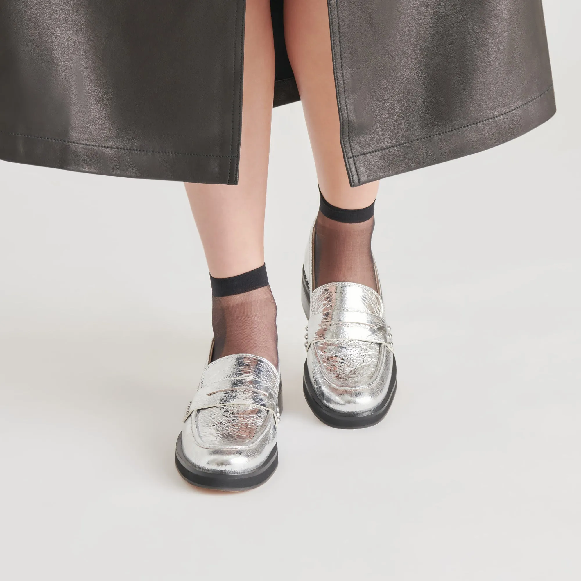 ALIANE LOAFERS SILVER DISTRESSED LEATHER sold by Dolce Vita product image thumbnail 4