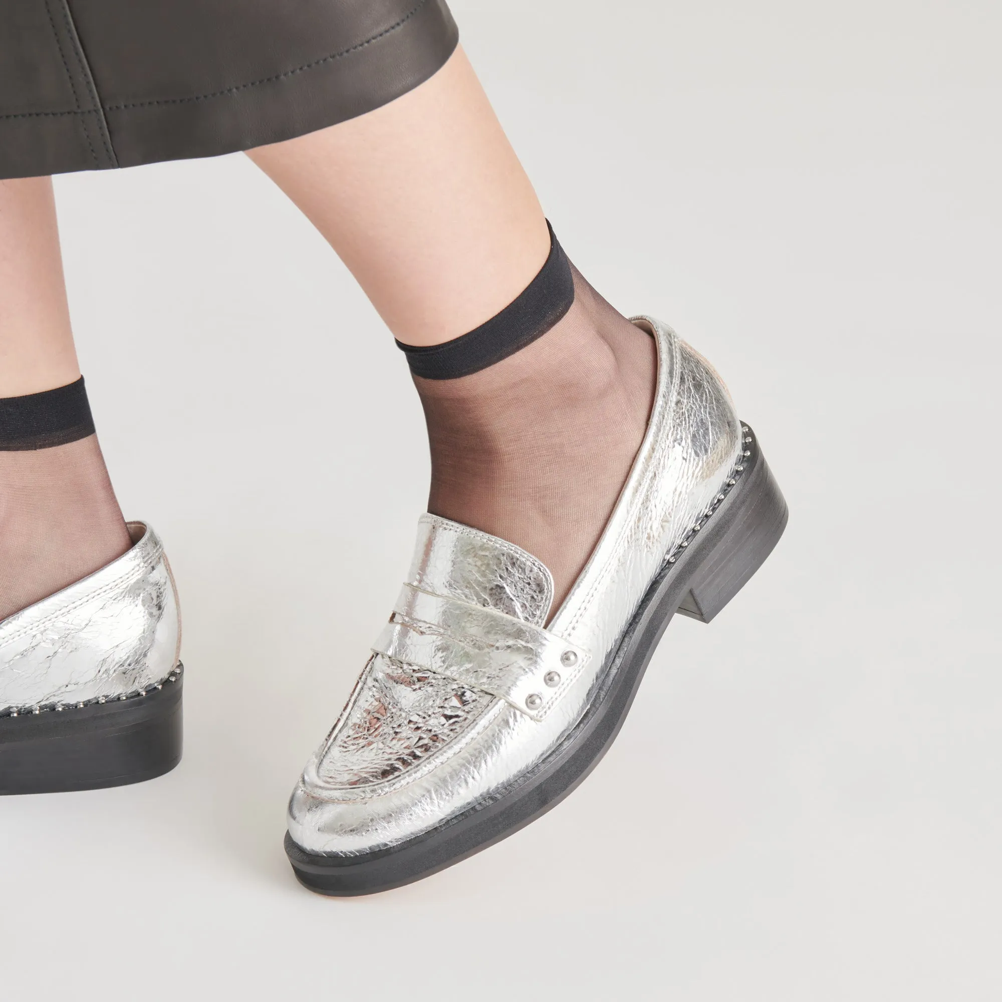 ALIANE LOAFERS SILVER DISTRESSED LEATHER sold by Dolce Vita product image thumbnail 2