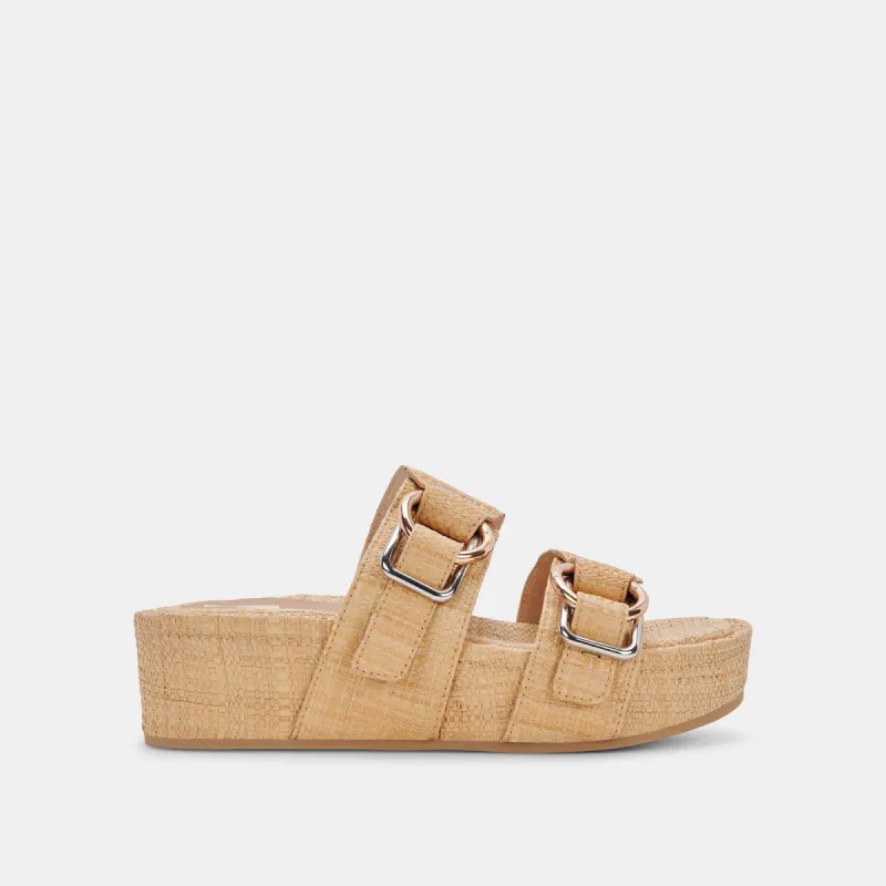 CICI SANDALS LT NATURAL RAFFIA - re:vita sold by Dolce Vita