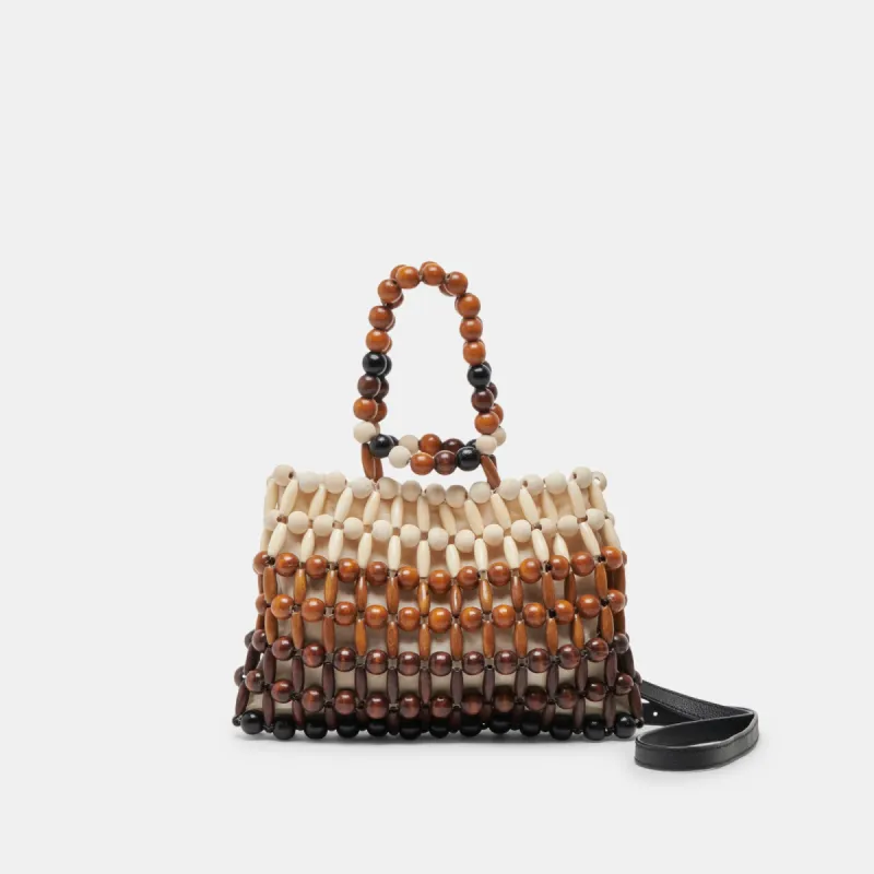 CAROLINE HANDBAG NATURAL MULTI WOOD sold by Dolce Vita