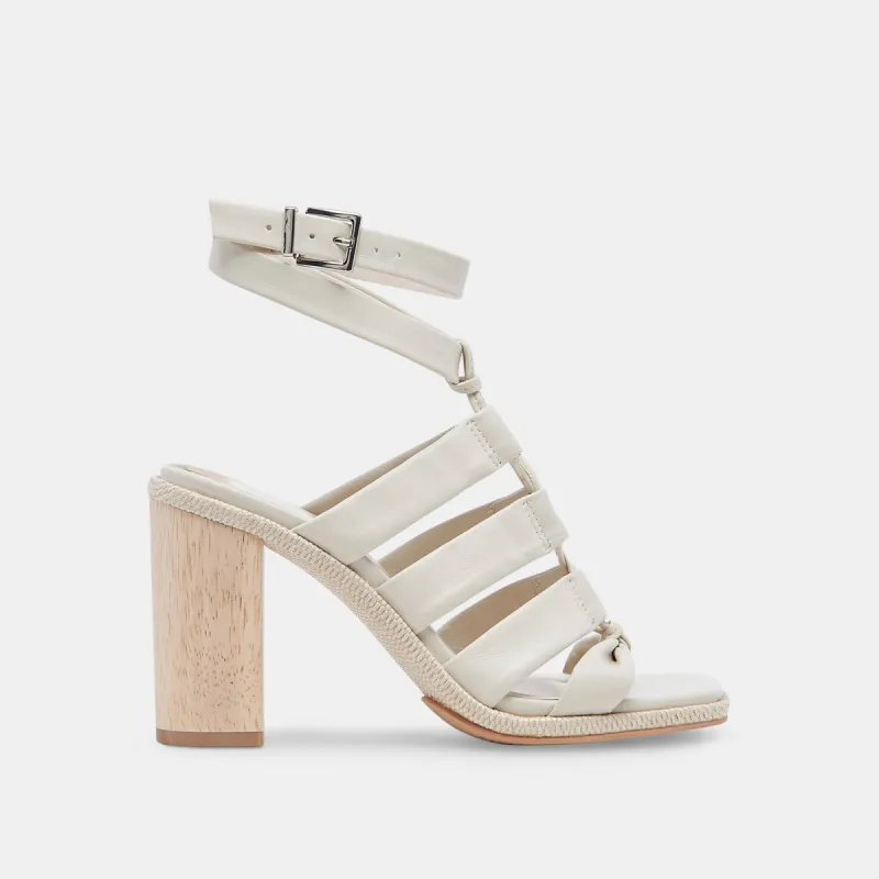 OLEMA HEELS IVORY LEATHER sold by Dolce Vita