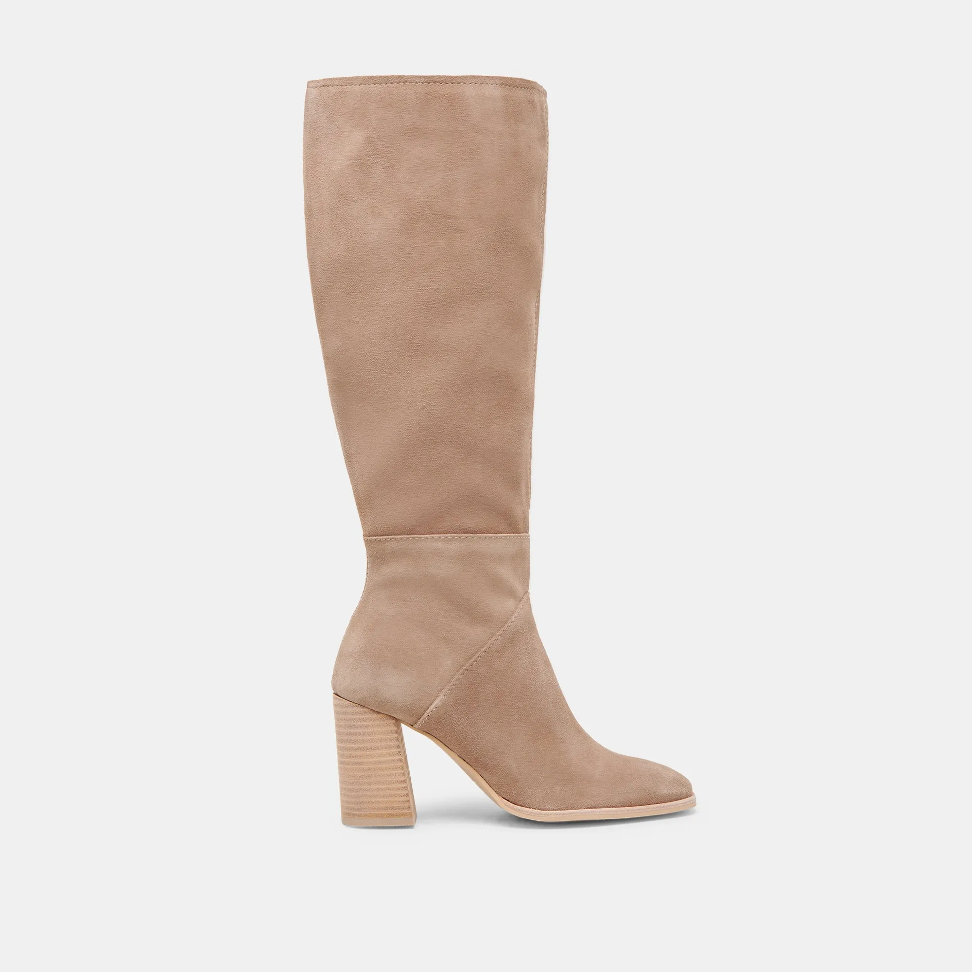 FYNN WIDE CALF BOOTS TRUFFLE SUEDE sold by Dolce Vita