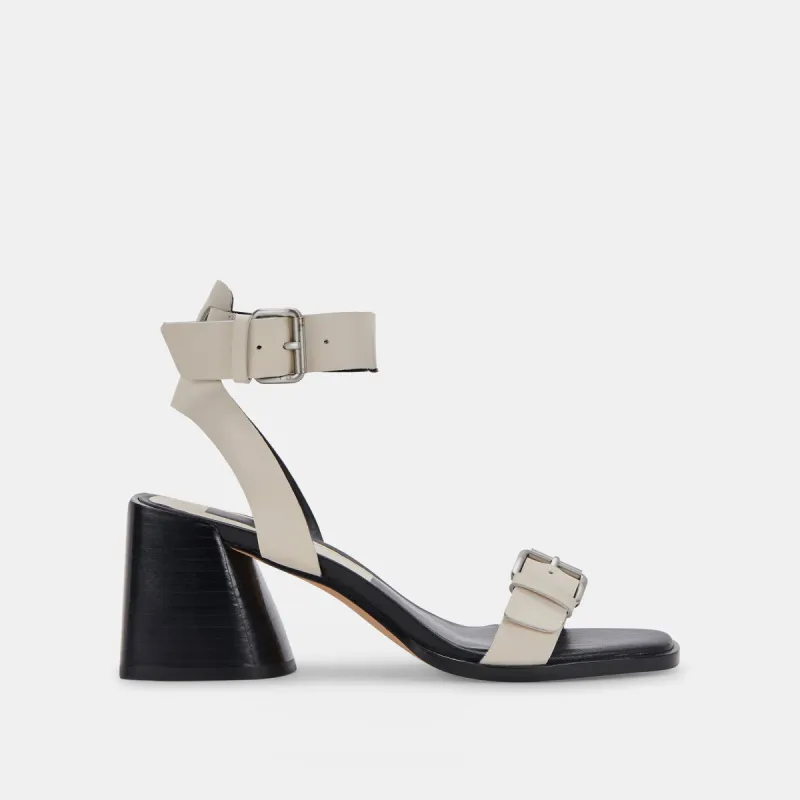 AMAYA HEELS IVORY LEATHER - re:vita sold by Dolce Vita
