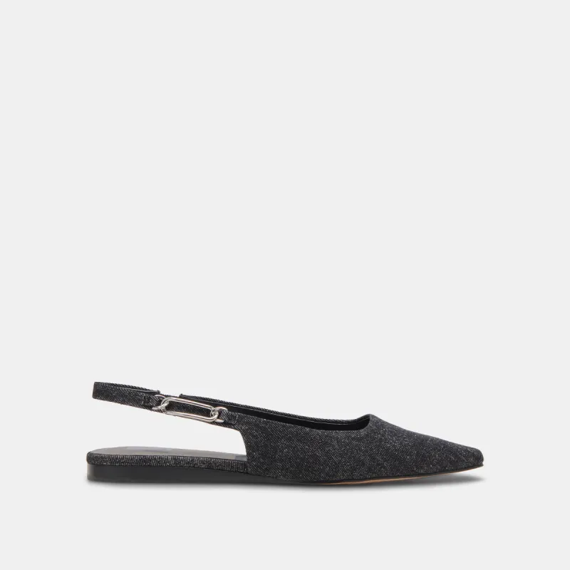 ELLEY FLATS CARBON DENIM sold by Dolce Vita