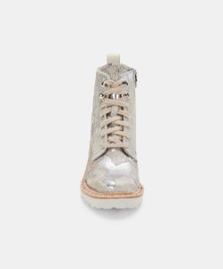 HINTO BOOTS SILVER METALLIC CALF HAIR sold by Dolce Vita