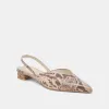 BYANCA FLATS SAND EMBOSSED LEATHER sold by Dolce Vita