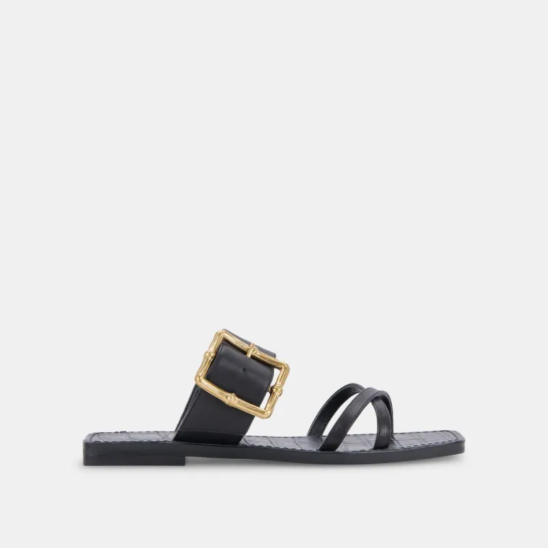 LOWYN SANDALS BLACK LEATHER sold by Dolce Vita