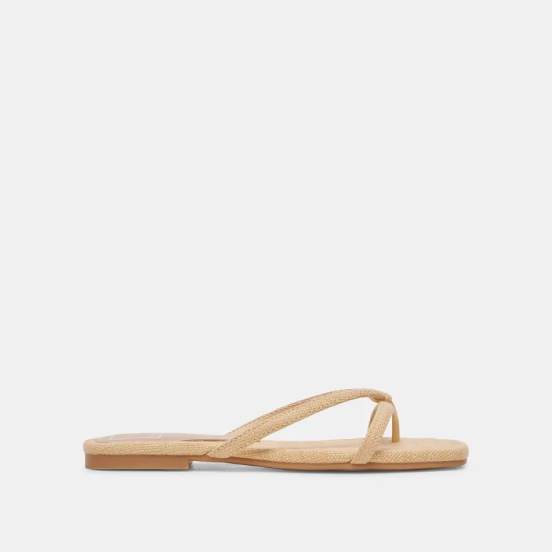 LUCCA SANDALS NATURAL RAFFIA sold by Dolce Vita