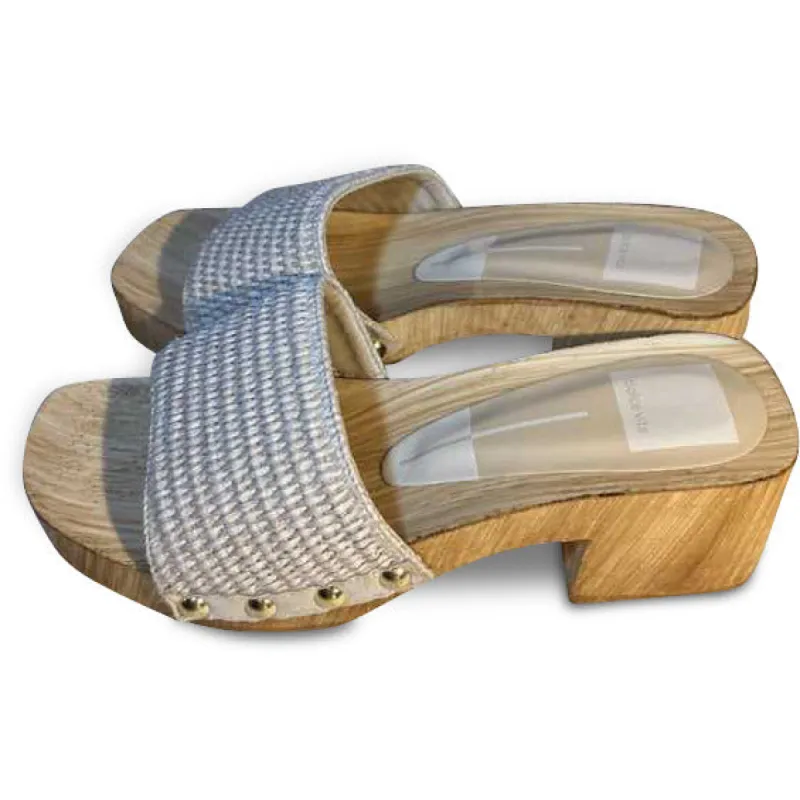 WOOD OPEN TOE CLOGS - re:vita sold by Dolce Vita