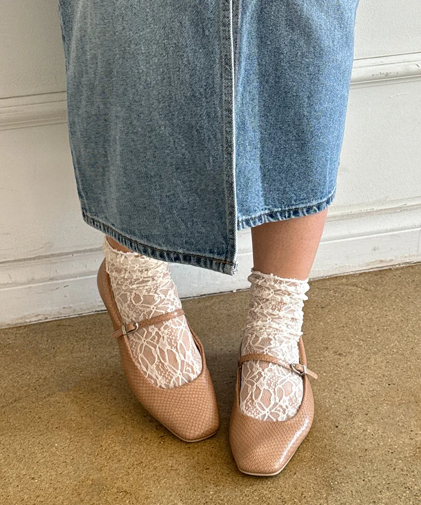 REYES BALLET FLATS TOFFEE SNAKE EMBOSSED sold by Dolce Vita product image thumbnail 4