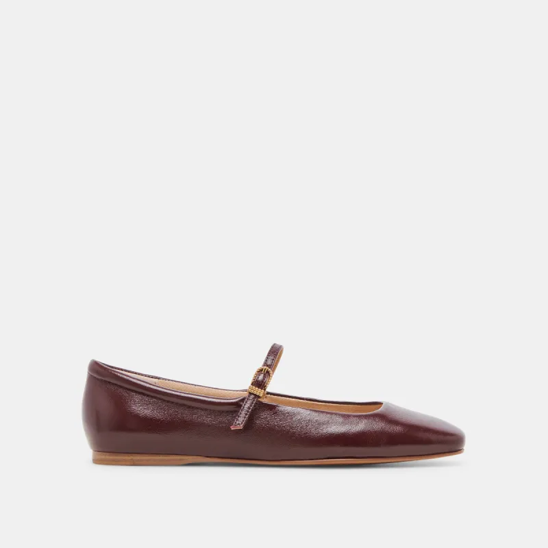 REYES BALLET FLATS CRANBERRY CRINKLE PATENT sold by Dolce Vita